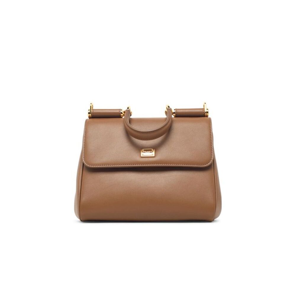 Dolce & Gabbana Small 'My Sicily' Brown Leather Bag Women